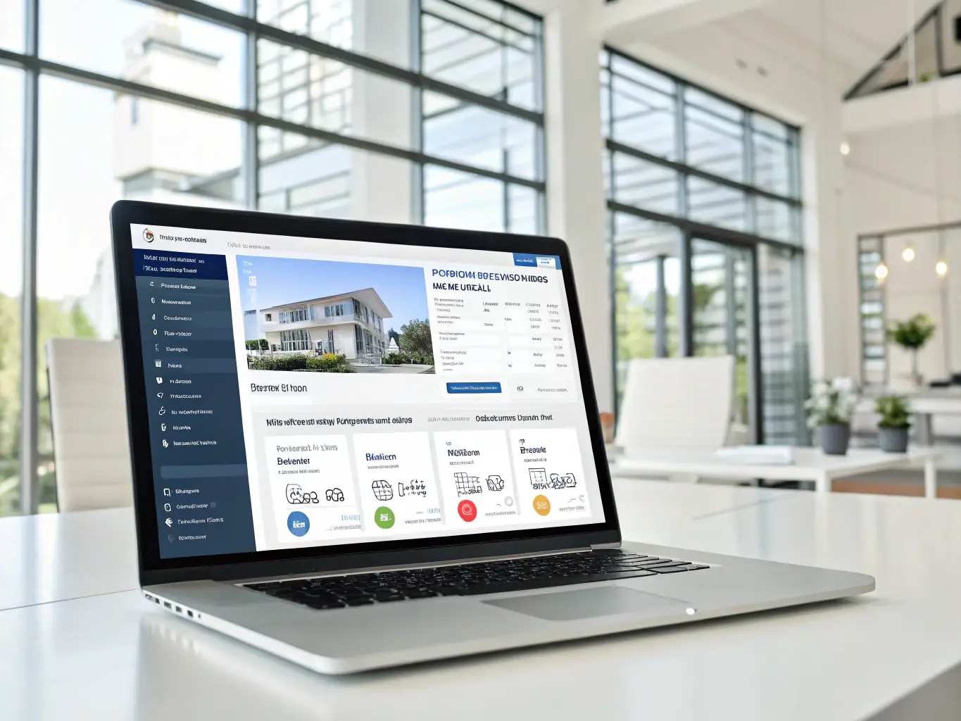 An image of a digital dashboard displaying property listings and investment metrics, showcasing Latam Power Brokers' exclusive off-market high equity cash flow property platform.