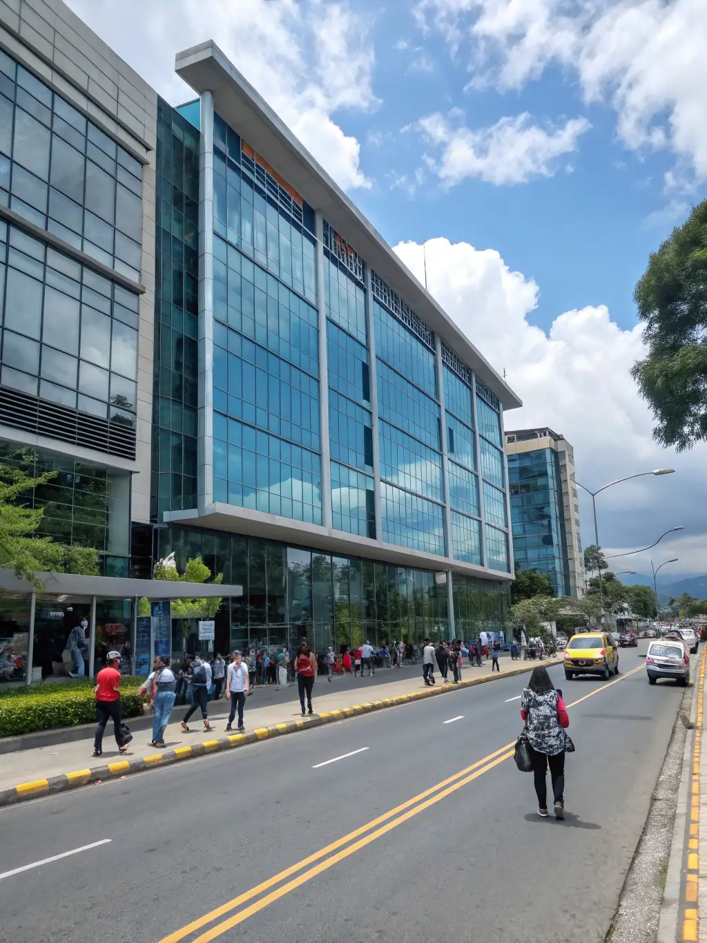 A modern office building in Panama City, representing Latam Power Brokers' commitment to providing innovative real estate solutions in Latin America.
